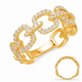 0.49 ctw. YELLOW GOLD DIAMOND FASHION RING D4655YG