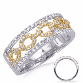 0.51 ctw. WHITE & YELLOW GOLD DIAMOND RING D4814YW