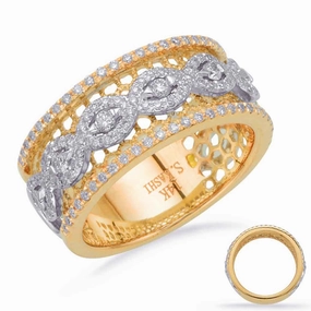 0.51 ctw. YELLOW & WHITE GOLD DIAMOND FASHION RING D4712YW