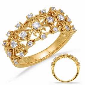 0.52 ctw. YELLOW GOLD DIAMOND FASHION RING D4624YG