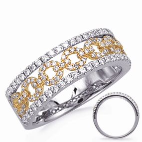 0.53 ctw. WHITE & YELLOW GOLD DIAMOND RING D4813YW