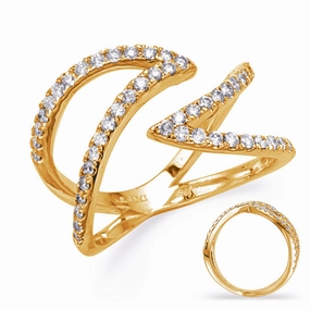 0.54 ctw. YELLOW GOLD DIAMOND FASHION RING D4767YG