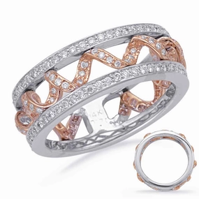 0.56 ctw. ROSE & WHITE GOLD FASHION RING D3803RW