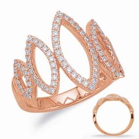 0.56 ctw. ROSE GOLD DIAMOND FASHION RING D4618RG