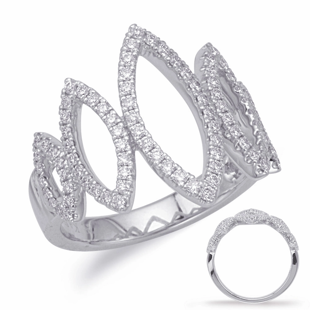 0.56 ctw. WHITE GOLD DIAMOND FASHION RING D4618WG
