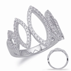 0.56 ctw. WHITE GOLD DIAMOND FASHION RING D4618WG