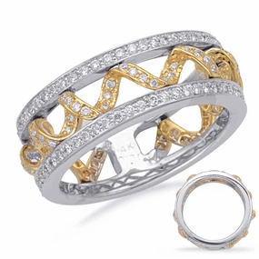 0.56 ctw. YELLOW & WHITE GOLD FASHION RING D3803YW