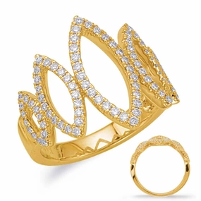 0.56 ctw. YELLOW GOLD DIAMOND FASHION RING D4618YG