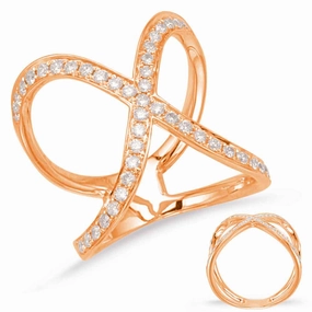 0.57 ctw. ROSE GOLD DIAMOND FASHION RING D4631RG