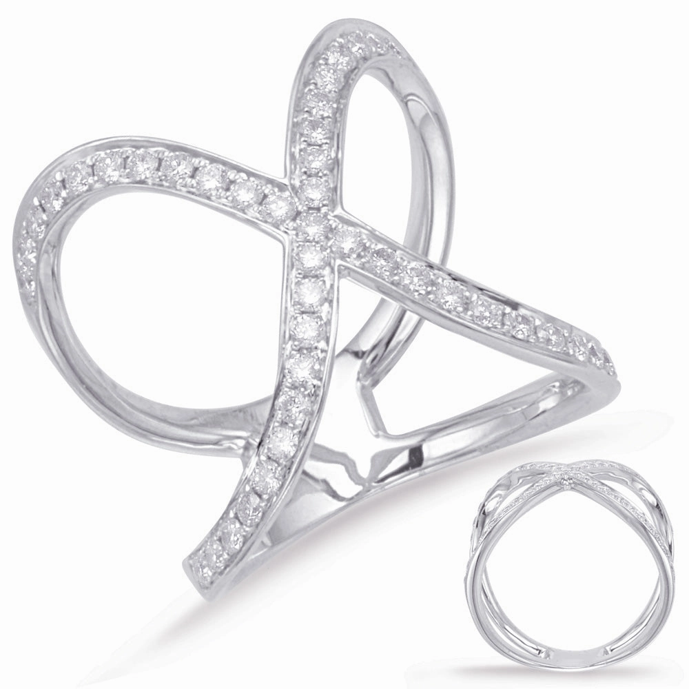0.57 ctw. WHITE GOLD DIAMOND FASHION RING D4631WG
