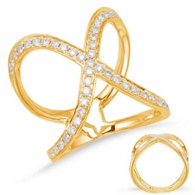 0.57 ctw. YELLOW GOLD DIAMOND FASHION RING D4631YG