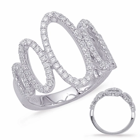 0.58 ctw. WHITE GOLD DIAMOND FASHION RING D4619WG