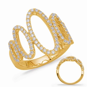 0.58 ctw. YELLOW GOLD DIAMOND FASHION RING D4619YG