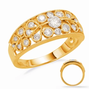 0.59 ctw. YELLOW GOLD DIAMOND FASHION RING D4439YG