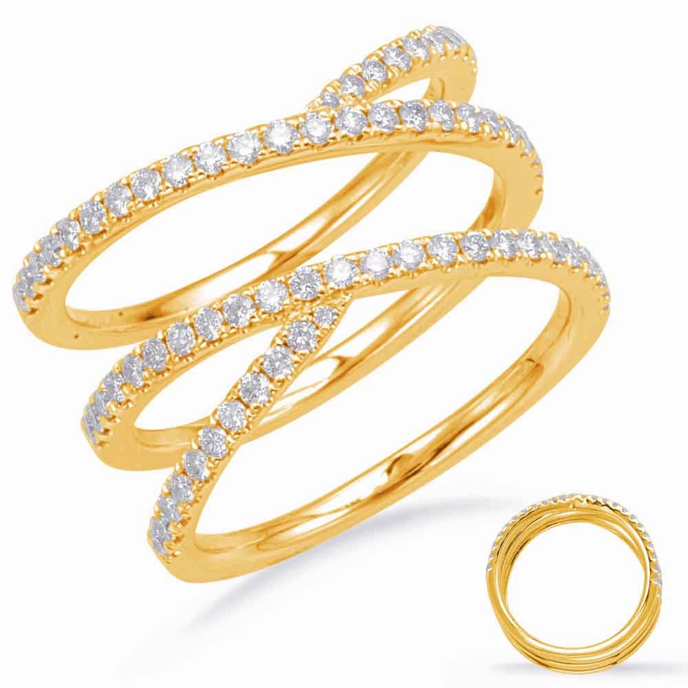 0.59 ctw. YELLOW GOLD DIAMOND FASHION RING D4663YG