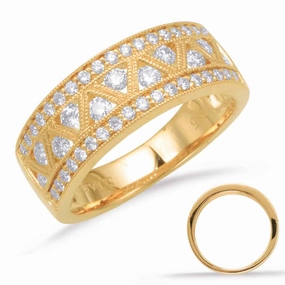 0.60 ctw. YELLOW GOLD DIAMOND BAND D4346YG