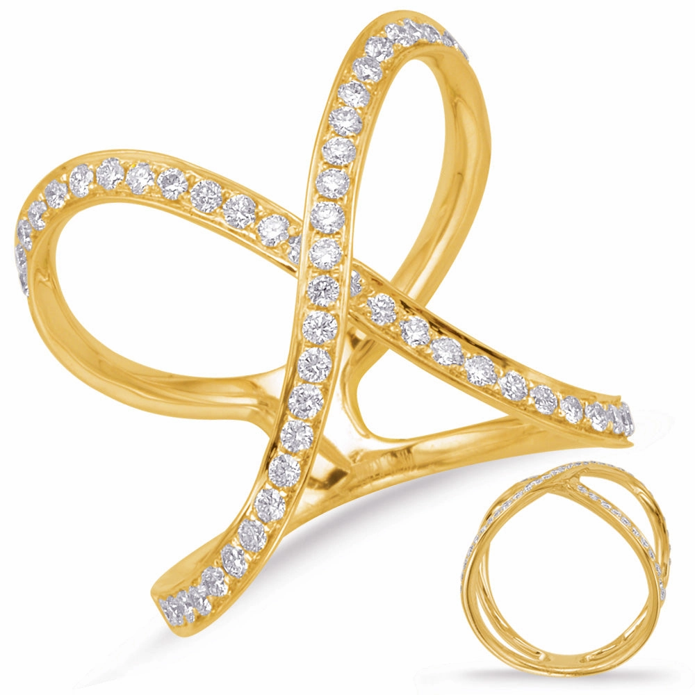 0.60 ctw. YELLOW GOLD DIAMOND FASHION RING D4630YG