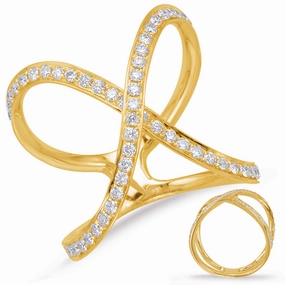 0.60 ctw. YELLOW GOLD DIAMOND FASHION RING D4630YG