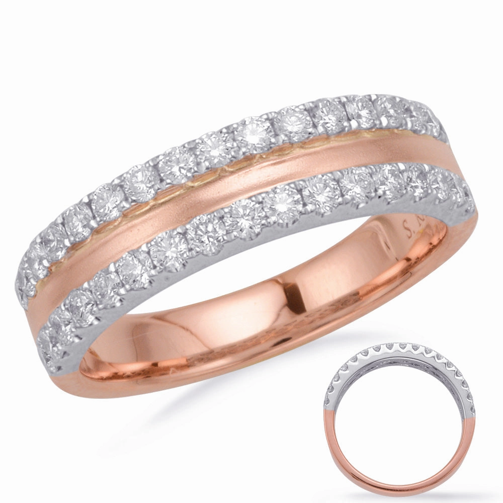 0.62 ctw. ROSE & WHITE GOLD DIAMOND FASHION RING D4685RW