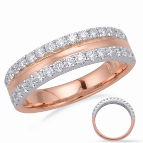 0.62 ctw. ROSE & WHITE GOLD DIAMOND FASHION RING D4685RW