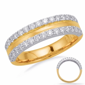 0.62 ctw. YELLOW & WHITE GOLD DIAMOND FASHION RING D4685YW