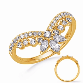 0.62 ctw. YELLOW GOLD DIAMOND RING D4782YG