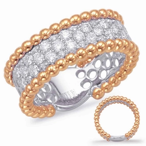 0.64 ctw. ROSE & WHITE GOLD DIAMOND FASHION RING D4466RW