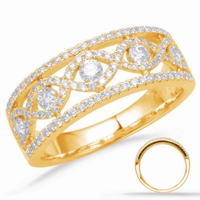0.66 ctw. YELLOW GOLD DIAMOND FASHION RING D4643YG