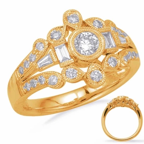0.66 ctw. YELLOW GOLD DIAMOND FASHION RING D4710YG