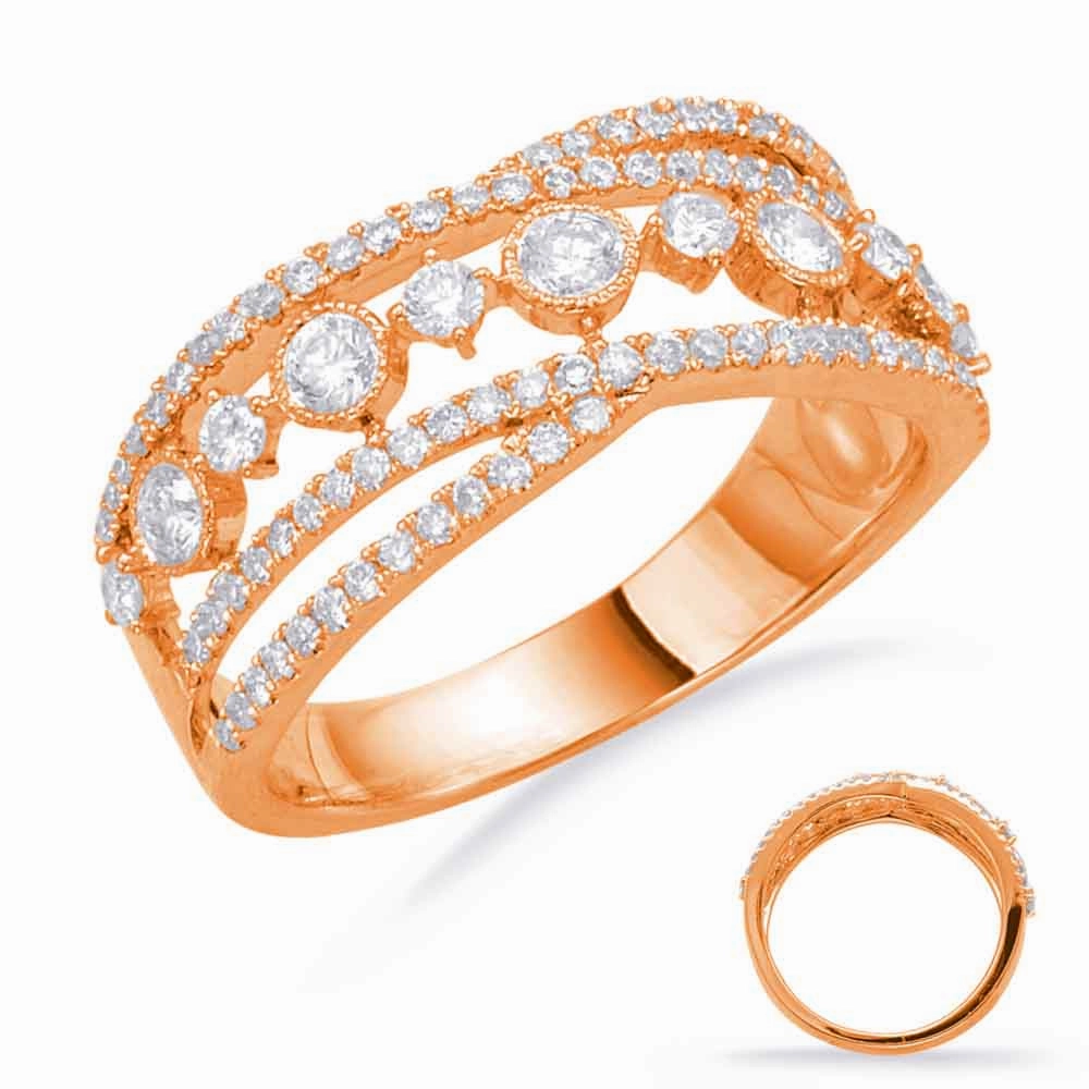 0.69 ctw. ROSE GOLD DIAMOND FASHION RING D4435RG