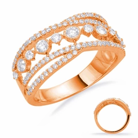 0.69 ctw. ROSE GOLD DIAMOND FASHION RING D4435RG