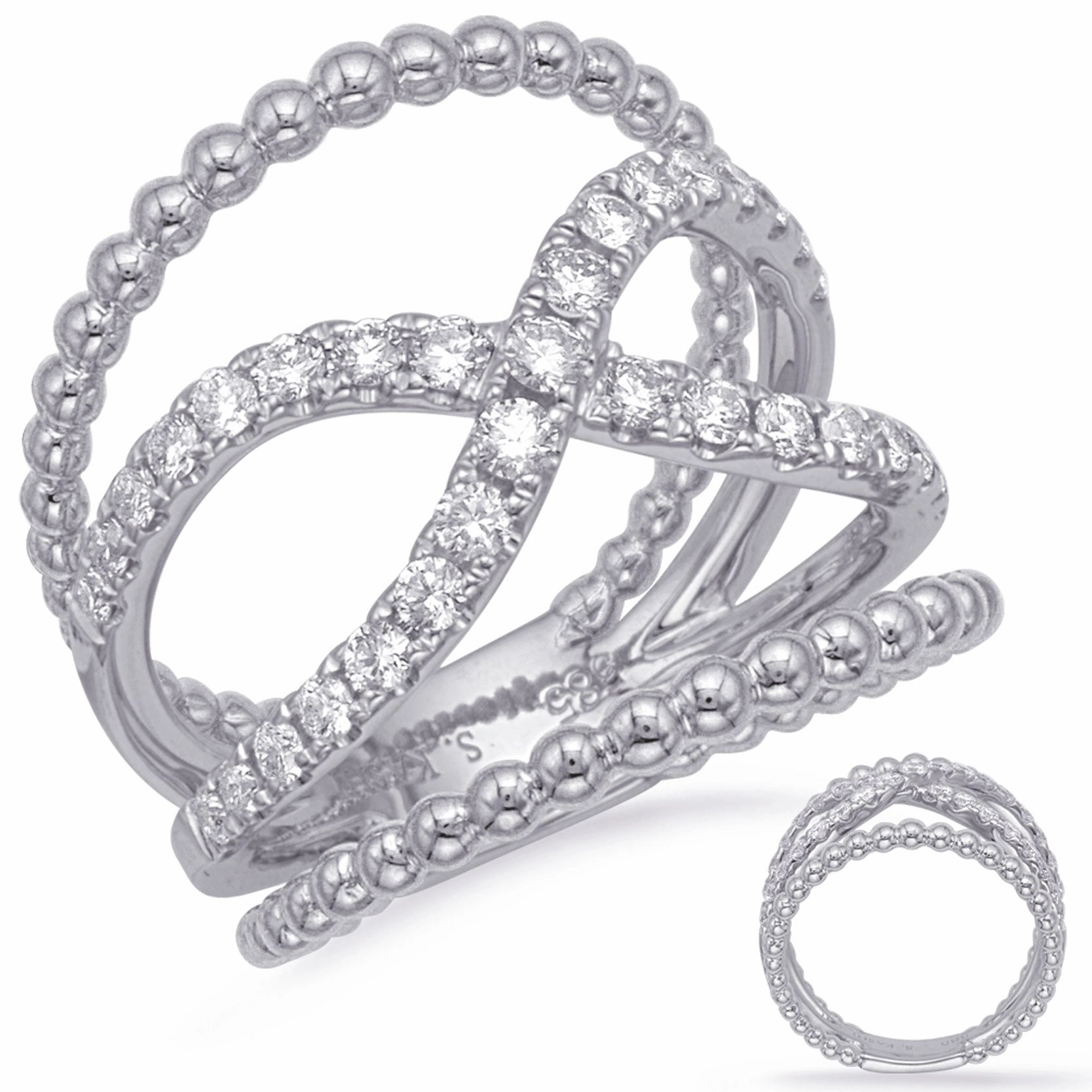 0.69 ctw. WHITE GOLD DIAMOND FASHION RING D4731WG