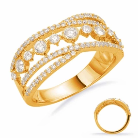 0.69 ctw. YELLOW GOLD DIAMOND FASHION RING D4435YG