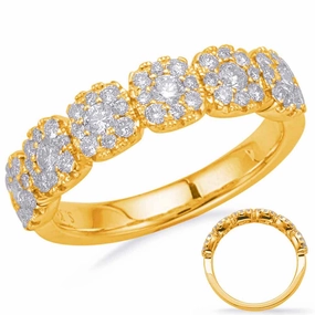 0.70 ctw. YELLOW GOLD DIAMOND FASHION RING D4684YG