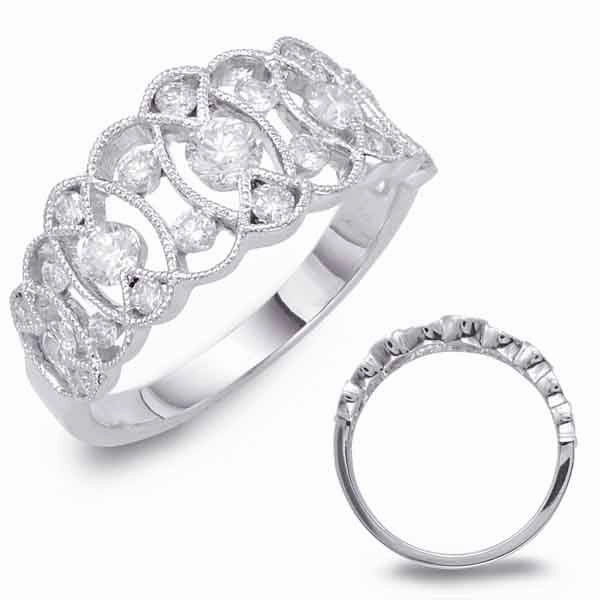 0.71 ctw. PLATINUM DIAMOND FASHION RING D4440-PL