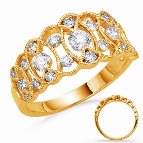0.71 ctw. YELLOW GOLD DIAMOND FASHION RING D4440YG