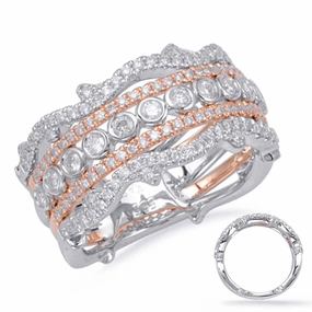 0.72 ctw. ROSE & WHITE GOLD MATCHING BAND EN7842-BRW