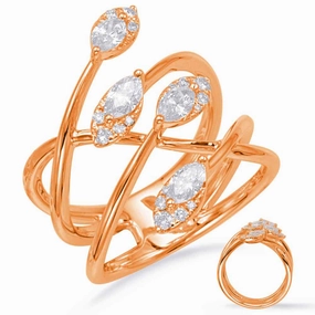 0.72 ctw. ROSE GOLD DIAMOND FASHION RING D4667RG