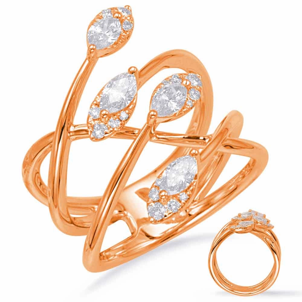 0.72 ctw. ROSE GOLD DIAMOND FASHION RING D4667RG