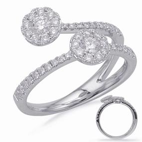 0.72 ctw. WHITE GOLD DIAMOND FASHION RING D4678WG