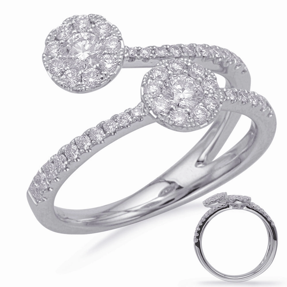 0.72 ctw. WHITE GOLD DIAMOND FASHION RING D4678WG
