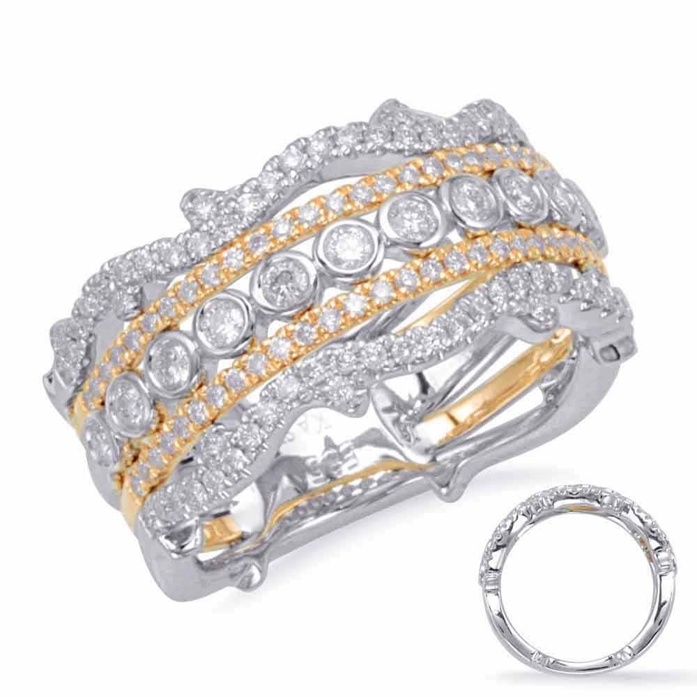 0.72 ctw. YELLOW & WHITE GOLD MATCHING BAND EN7842-BYW