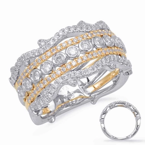 0.72 ctw. YELLOW & WHITE GOLD MATCHING BAND EN7842-BYW