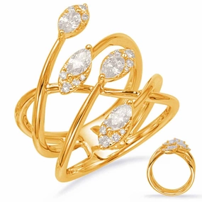 0.72 ctw. YELLOW GOLD DIAMOND FASHION RING D4667YG
