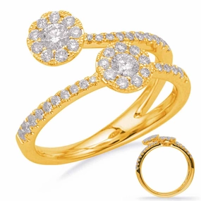 0.72 ctw. YELLOW GOLD DIAMOND FASHION RING D4678YG