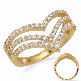 0.73 ctw. YELLOW GOLD DIAMOND RING D4801YG
