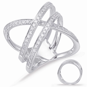 0.74 ctw. WHITE GOLD DIAMOND FASHION RING D4649WG