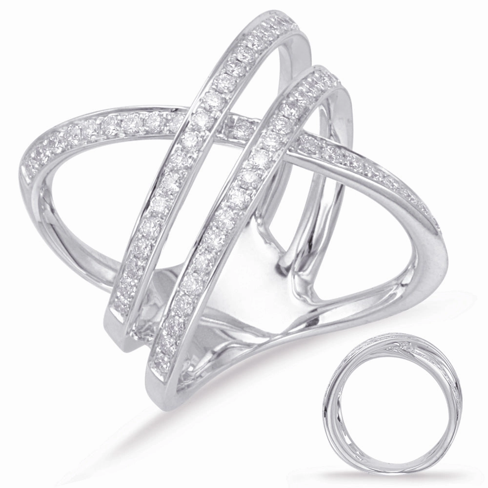 0.74 ctw. WHITE GOLD DIAMOND FASHION RING D4649WG