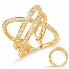 0.74 ctw. YELLOW GOLD DIAMOND FASHION RING D4649YG