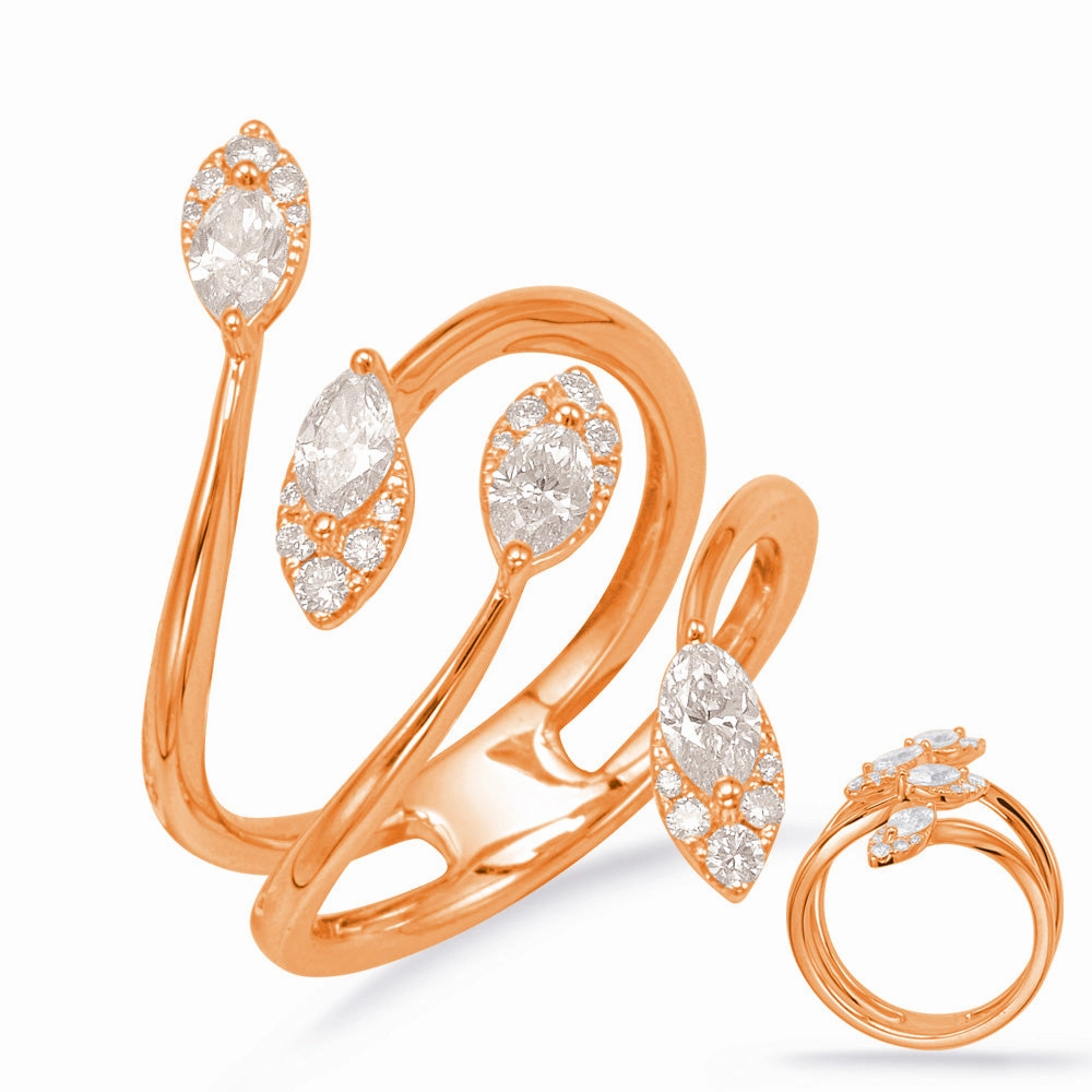0.75 ctw. ROSE GOLD DIAMOND FASHION RING D4668RG